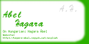 abel hagara business card